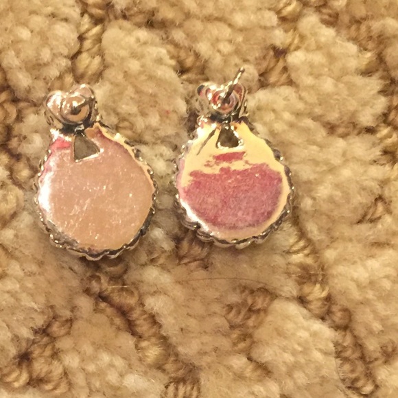 Coco Carmen Drop Earrings Silver w/ Blue Crystal - Picture 5 of 8